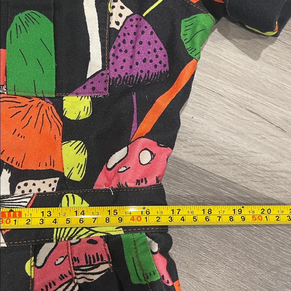 Farm Rio Mushroom Print Jumpsuit Avant Garde Artsy Eclectic Maximalist Boho - Picture 11 of 13